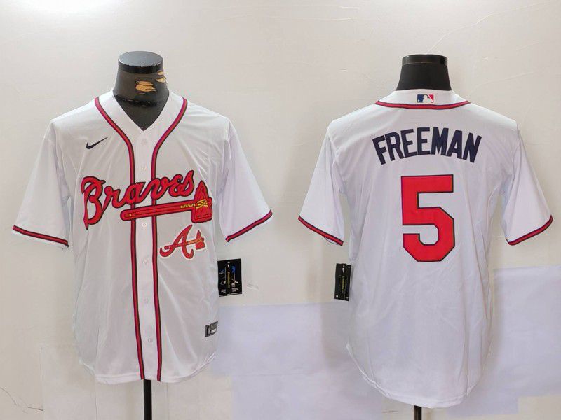 Men Atlanta Braves #5 Freeman White Game 2024 Nike MLB Jersey style 2->atlanta braves->MLB Jersey
